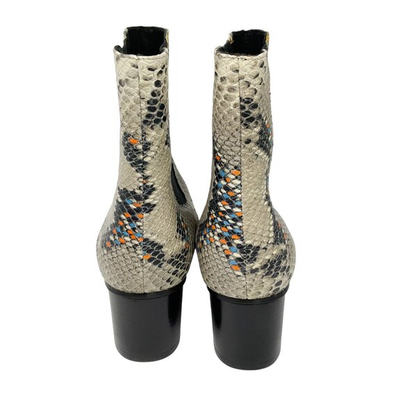 Isabel Marant Ivory Multi Snake Print Leather Booties - Picture 6 of 7